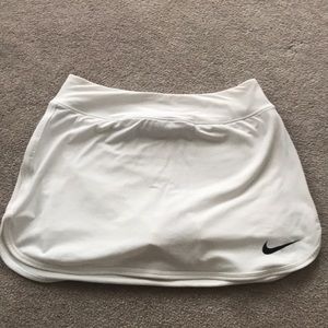 NIKE white tennis skirt with spandex built in